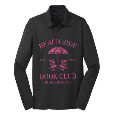 Beach Side Book Club Members Only Silk Touch Performance Long Sleeve Polo