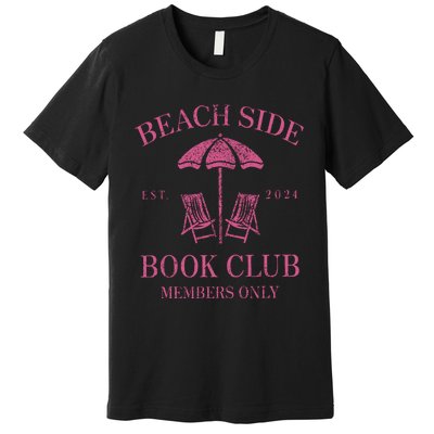 Beach Side Book Club Members Only Premium T-Shirt