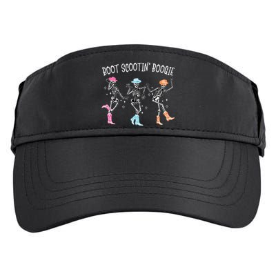 Boot Scootin Boogie Retro Western Skeleton Dancing Cowboys Adult Drive Performance Visor