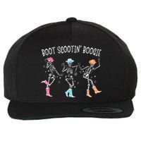 Boot Scootin Boogie Retro Western Skeleton Dancing Cowboys Wool Snapback Cap