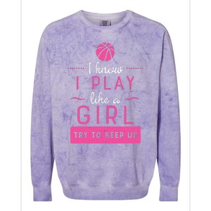 Basketball Shirts Basketball Gift For Female Basketball Player Colorblast Crewneck Sweatshirt