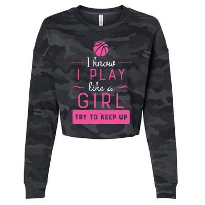 Basketball Shirts Basketball Gift For Female Basketball Player Cropped Pullover Crew