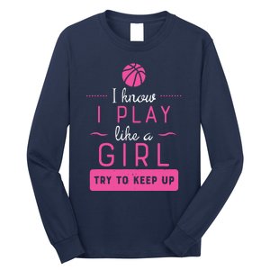 Basketball Shirts Basketball Gift For Female Basketball Player Long Sleeve Shirt