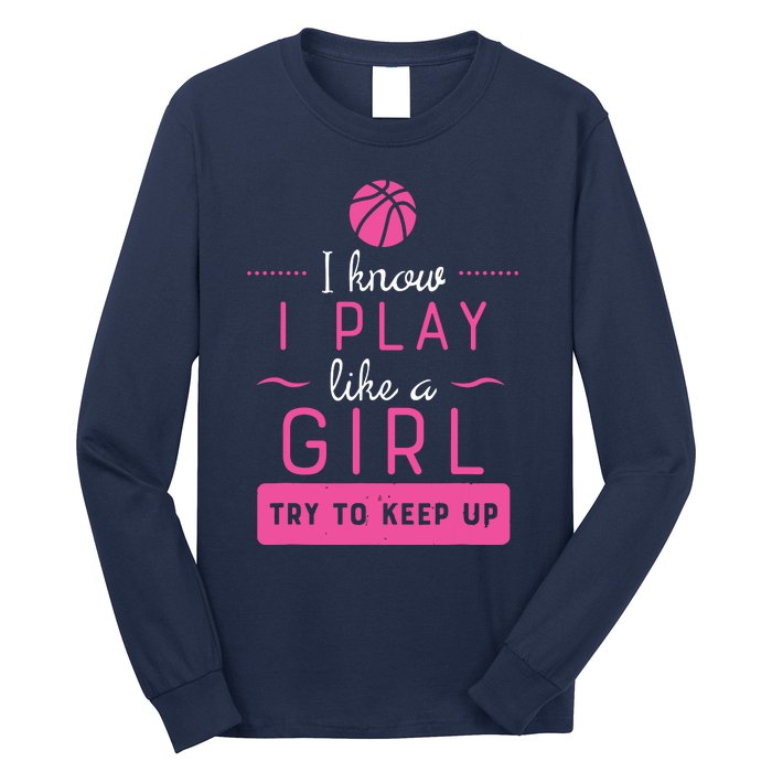 Basketball Shirts Basketball Gift For Female Basketball Player Long Sleeve Shirt