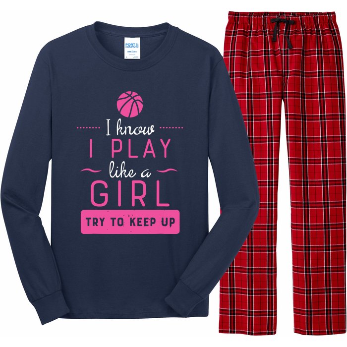 Basketball Shirts Basketball Gift For Female Basketball Player Long Sleeve Pajama Set