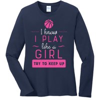 Basketball Shirts Basketball Gift For Female Basketball Player Ladies Long Sleeve Shirt