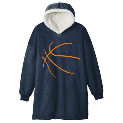 Basketball Silhouette Bball Player Coach Sports Baller Gift Hooded Wearable Blanket