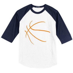 Basketball Silhouette Bball Player Coach Sports Baller Gift Baseball Sleeve Shirt