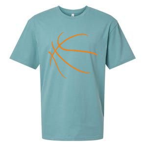 Basketball Silhouette Bball Player Coach Sports Baller Gift Sueded Cloud Jersey T-Shirt