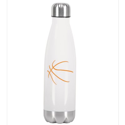 Basketball Silhouette Bball Player Coach Sports Baller Gift Stainless Steel Insulated Water Bottle