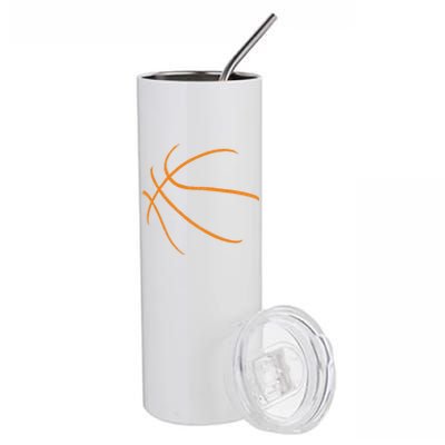 Basketball Silhouette Bball Player Coach Sports Baller Gift Stainless Steel Tumbler