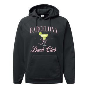 Barcelona Spain Bach Club Hen Do Party 2024 Bachelorette Performance Fleece Hoodie