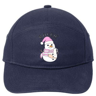 Boojee Snowman Bougie Snowman Stanley Boojee Holiday 7-Panel Snapback Hat