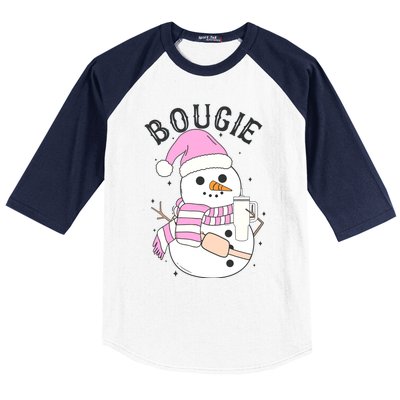 Boojee Snowman Bougie Snowman Stanley Boojee Holiday Baseball Sleeve Shirt