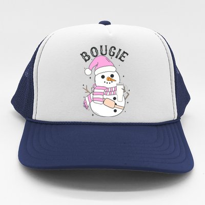 Boojee Snowman Bougie Snowman Stanley Boojee Holiday Trucker Hat