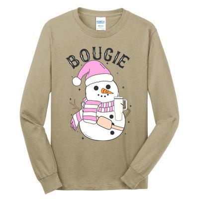 Boojee Snowman Bougie Snowman Stanley Boojee Holiday Tall Long Sleeve T-Shirt