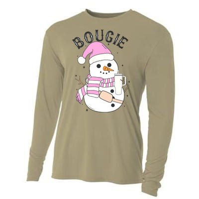 Boojee Snowman Bougie Snowman Stanley Boojee Holiday Cooling Performance Long Sleeve Crew