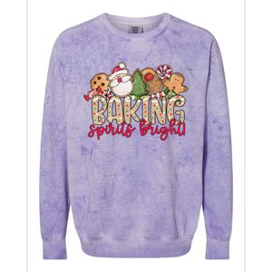 Baking Spirits Bright Christmas Baker Holiday Baking Team Gift Colorblast Crewneck Sweatshirt