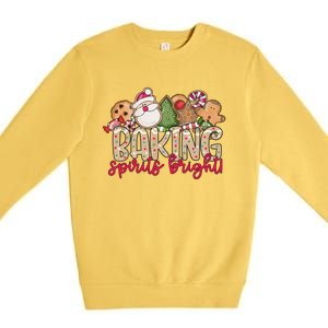 Baking Spirits Bright Christmas Baker Holiday Baking Team Gift Premium Crewneck Sweatshirt