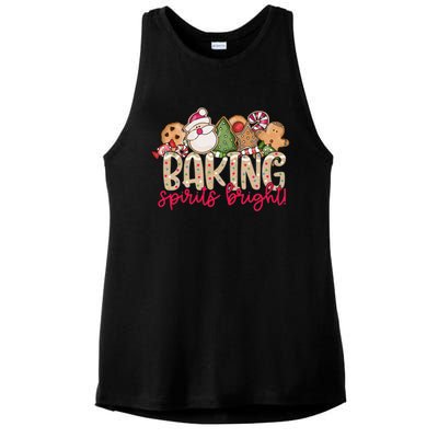 Baking Spirits Bright Christmas Baker Holiday Baking Team Gift Ladies PosiCharge Tri-Blend Wicking Tank