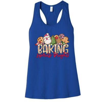 Baking Spirits Bright Christmas Baker Holiday Baking Team Gift Women's Racerback Tank