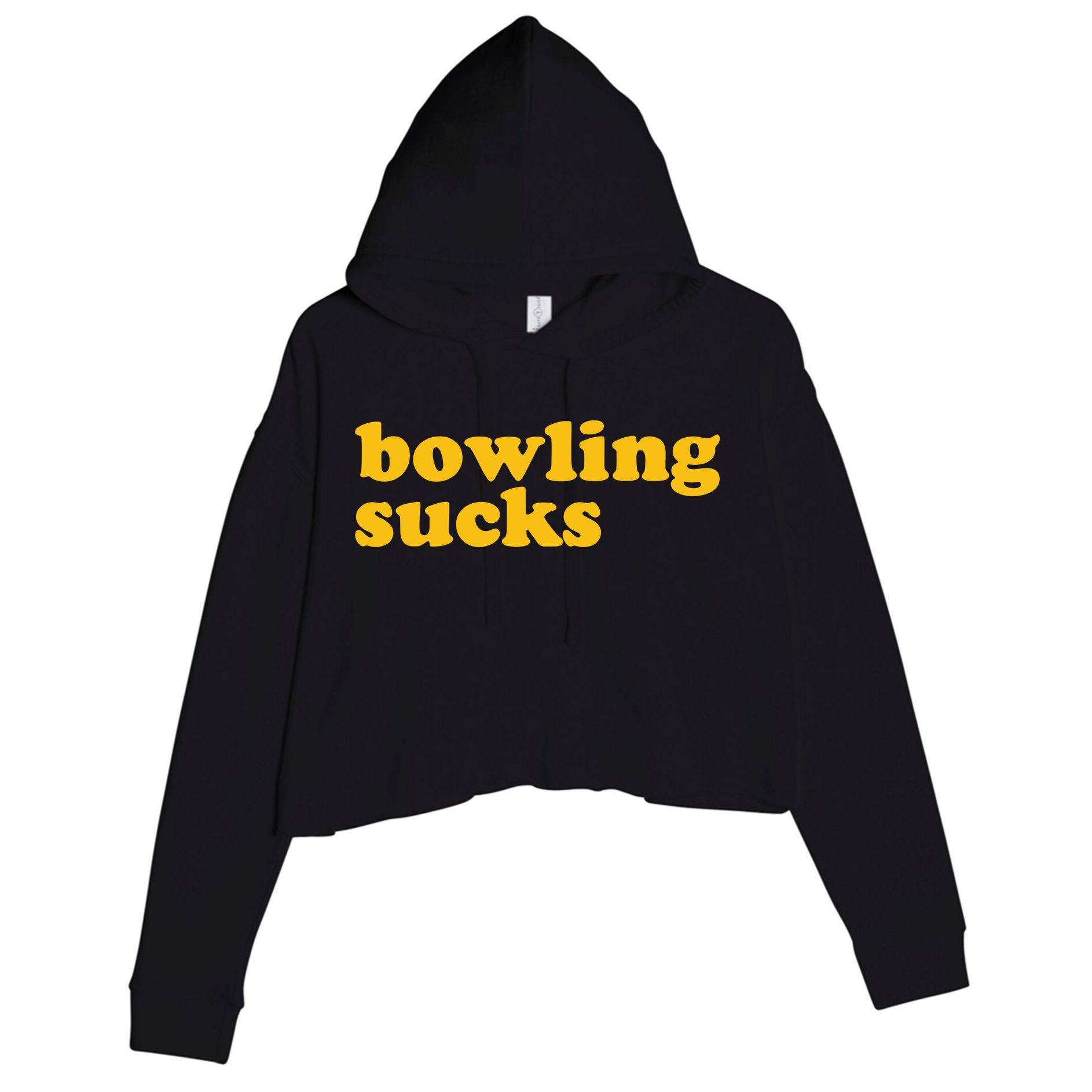 Bowling Sucks Crop Fleece Hoodie