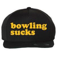 Bowling Sucks Wool Snapback Cap