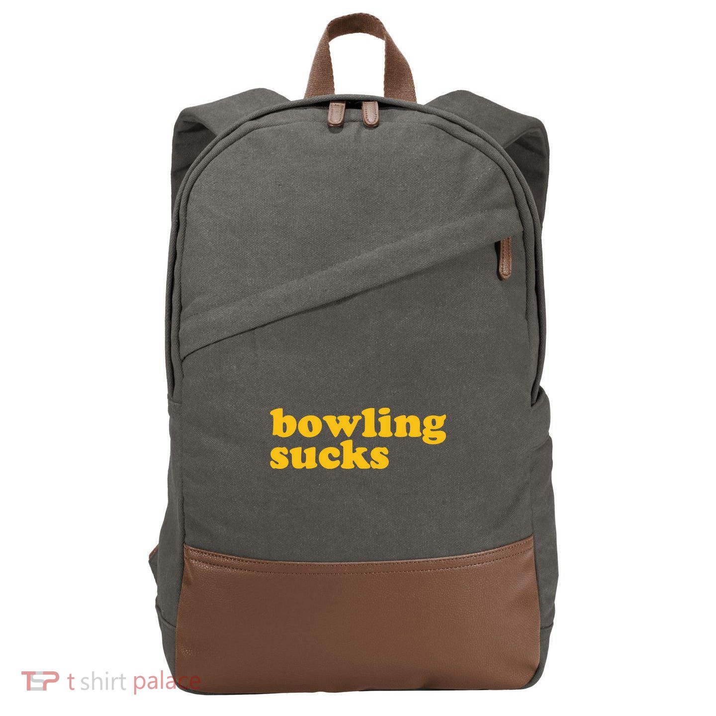 Bowling Sucks Cotton Canvas Backpack