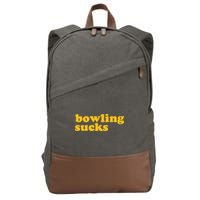 Bowling Sucks Cotton Canvas Backpack