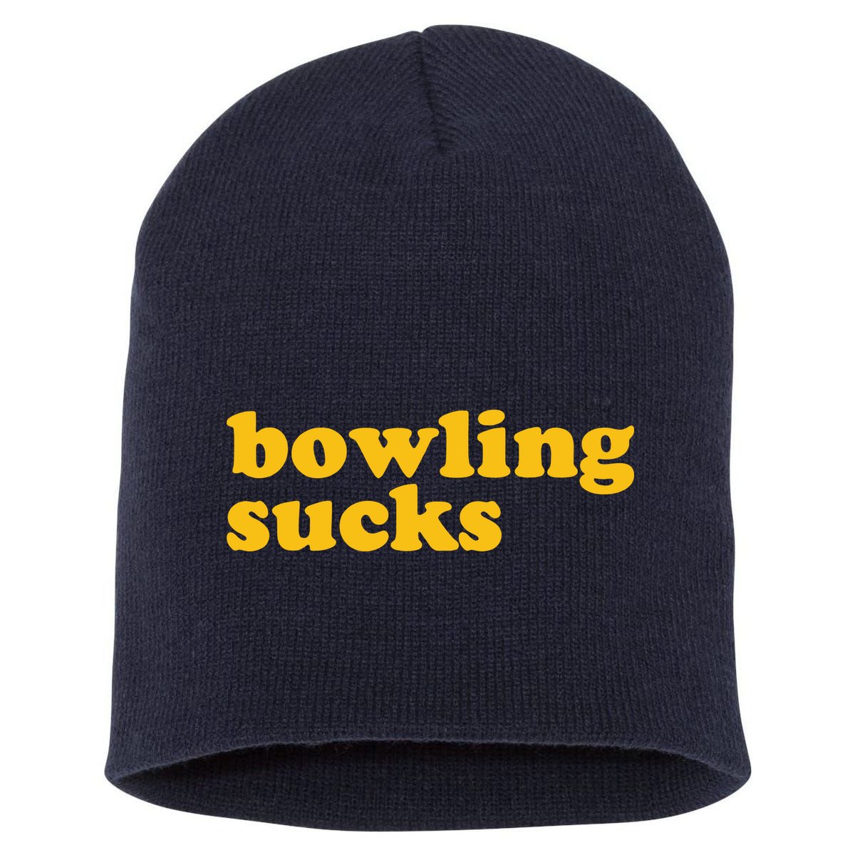 Bowling Sucks Short Acrylic Beanie