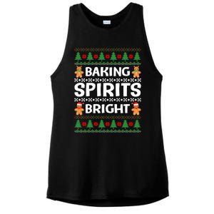 Baking Spirits Bright Funny Christmas Ugly Baker Team Squad Great Gift Ladies PosiCharge Tri-Blend Wicking Tank