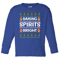 Baking Spirits Bright Funny Christmas Ugly Baker Team Squad Great Gift Toddler Long Sleeve Shirt