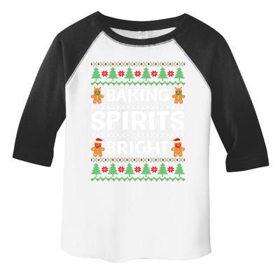 Baking Spirits Bright Funny Christmas Ugly Baker Team Squad Great Gift Toddler Fine Jersey T-Shirt