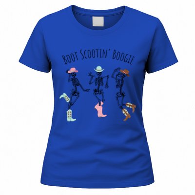 Boot Scootin Boogie Three Cow Dancing Skeletons Halloween Gift Women's T-Shirt