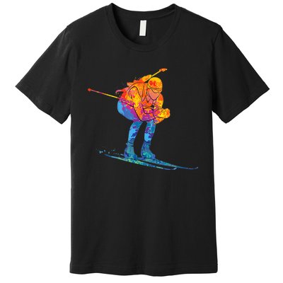 Biathlete Skiing Biathlon Premium T-Shirt