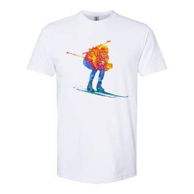 Biathlete Skiing Biathlon Softstyle® CVC T-Shirt