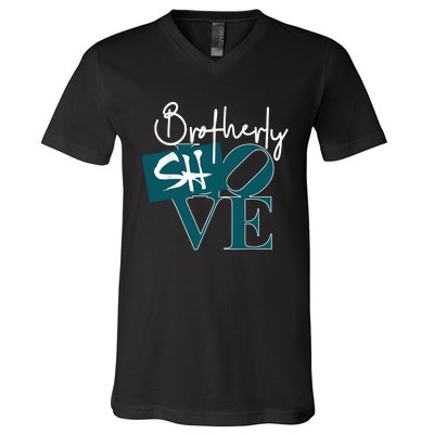 Brotherly Shove V-Neck T-Shirt