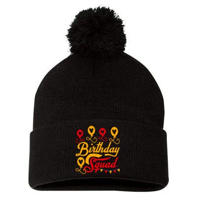 Birthday Squad Pom Pom 12in Knit Beanie