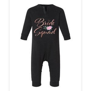 Bride Squad Bachelorette Party Bridal Shower Bridesmaid Infant Fleece One Piece