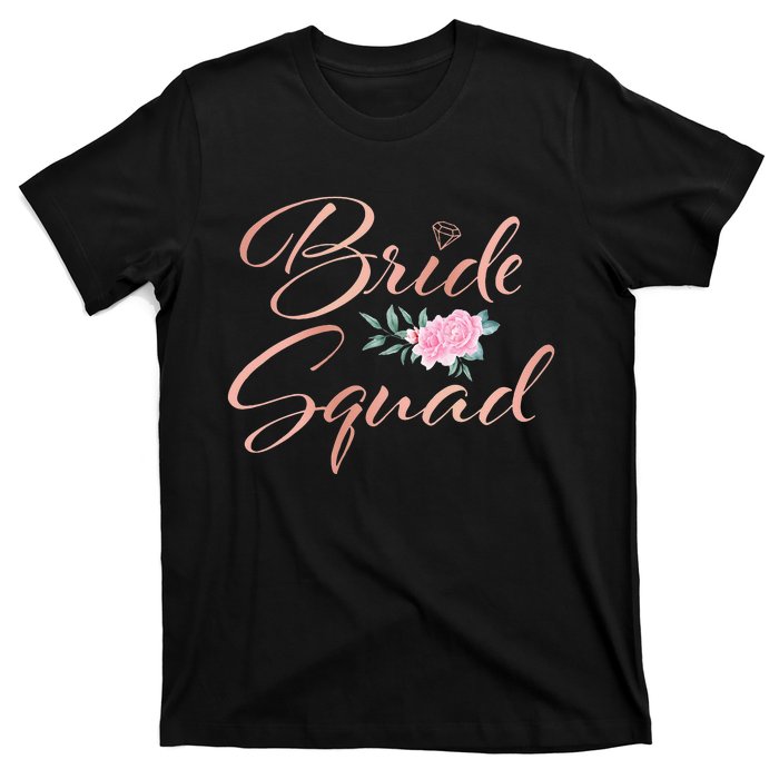 Bride Squad Bachelorette Party Bridal Shower Bridesmaid T-Shirt