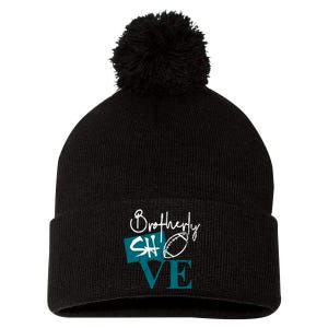 Brotherly Shove Pom Pom 12in Knit Beanie