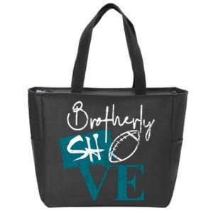 Brotherly Shove Zip Tote Bag