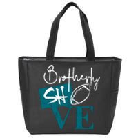 Brotherly Shove Zip Tote Bag