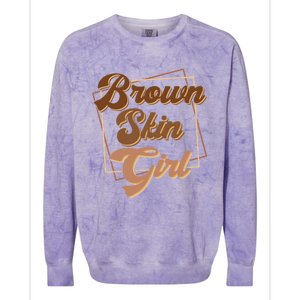 Brown Skin Black Blm Melanin Queen Magic Juneteenth Meaningful Gift Colorblast Crewneck Sweatshirt