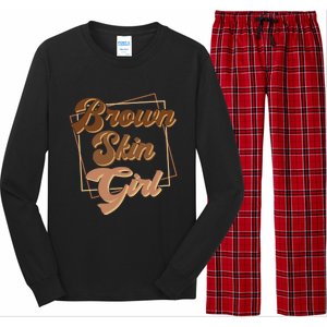 Brown Skin Black Blm Melanin Queen Magic Juneteenth Meaningful Gift Long Sleeve Pajama Set