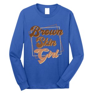 Brown Skin Black Blm Melanin Queen Magic Juneteenth Meaningful Gift Long Sleeve Shirt