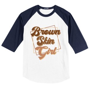 Brown Skin Black Blm Melanin Queen Magic Juneteenth Meaningful Gift Baseball Sleeve Shirt