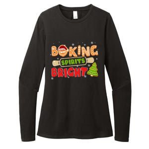 Baking Spirits Bright Christmas Funny Baker Pajama Family Gift Womens CVC Long Sleeve Shirt