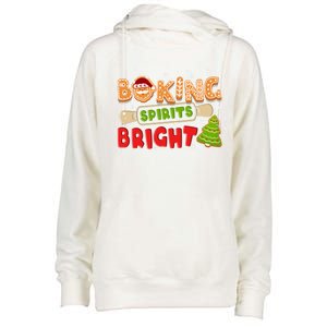 Baking Spirits Bright Christmas Funny Baker Pajama Family Gift Womens Funnel Neck Pullover Hood