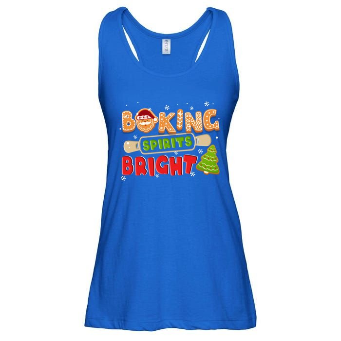 Baking Spirits Bright Christmas Funny Baker Pajama Family Gift Ladies Essential Flowy Tank